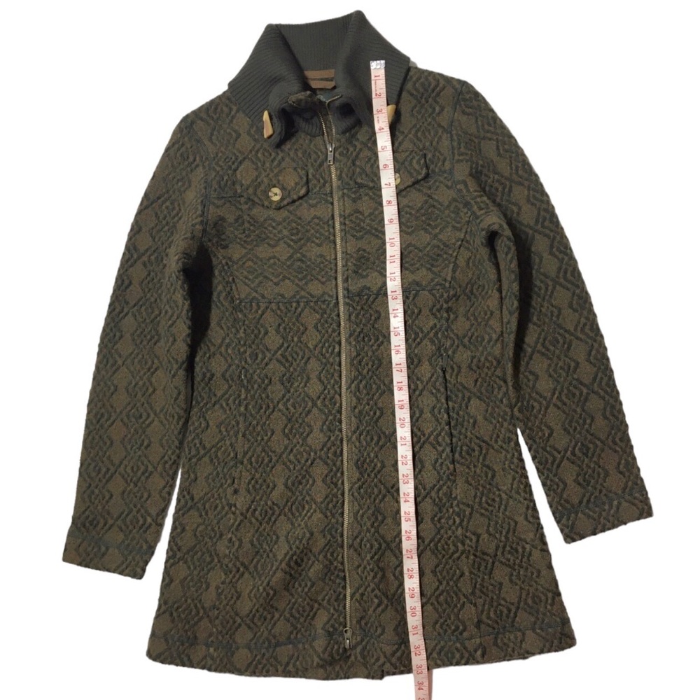 PRANA Annabel Wool Blends Jacket Green and Tan Size Small - Picture 16 of 17